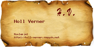 Holl Verner névjegykártya